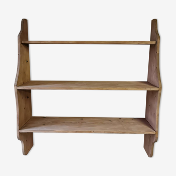 Large solid pine wall shelf
