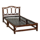 Vintage bamboo/rattan manou bed from the 70s with original spiral base