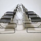 Bauhaus Cantilever Chairs by Mies van der Rohe for Thonet, Set of 6, 1970s