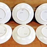 6 anciennes tasses à café Devres Fourmaintraux Rouen modèle Dinan XIXe