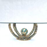 Table basse sculpturale vintage Octo par Henri Fernandez