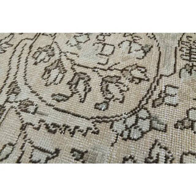 1970s Vintage Persian Handmade Wool Cotton Brown Area Rug 292x388