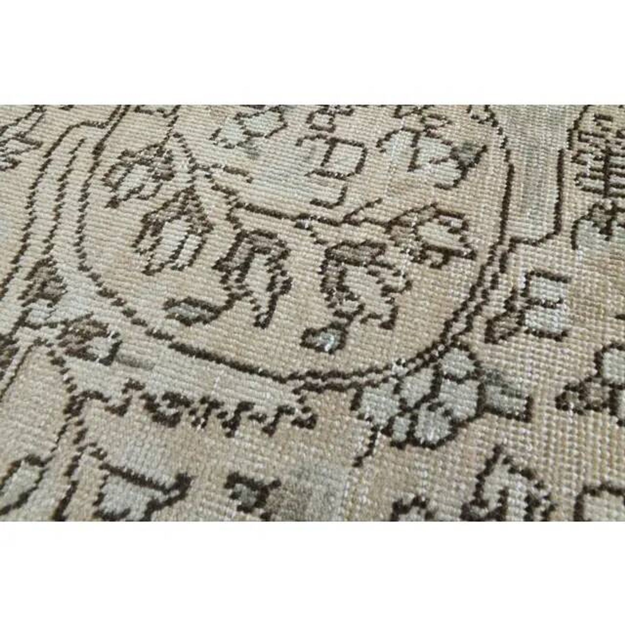 1970s Vintage Persian Handmade Wool Cotton Brown Area Rug 292x388