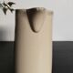 Beige earthenware pitcher, fire porcelain, 1950s
