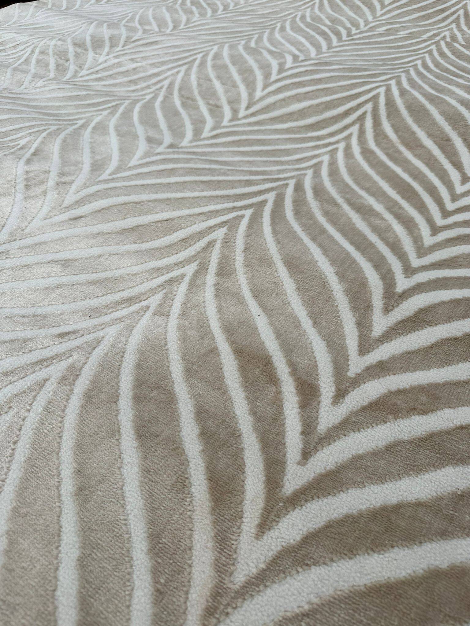 Beige patterned rug