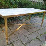 Table basse en marbre et laiton