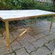 Marble and brass coffee table