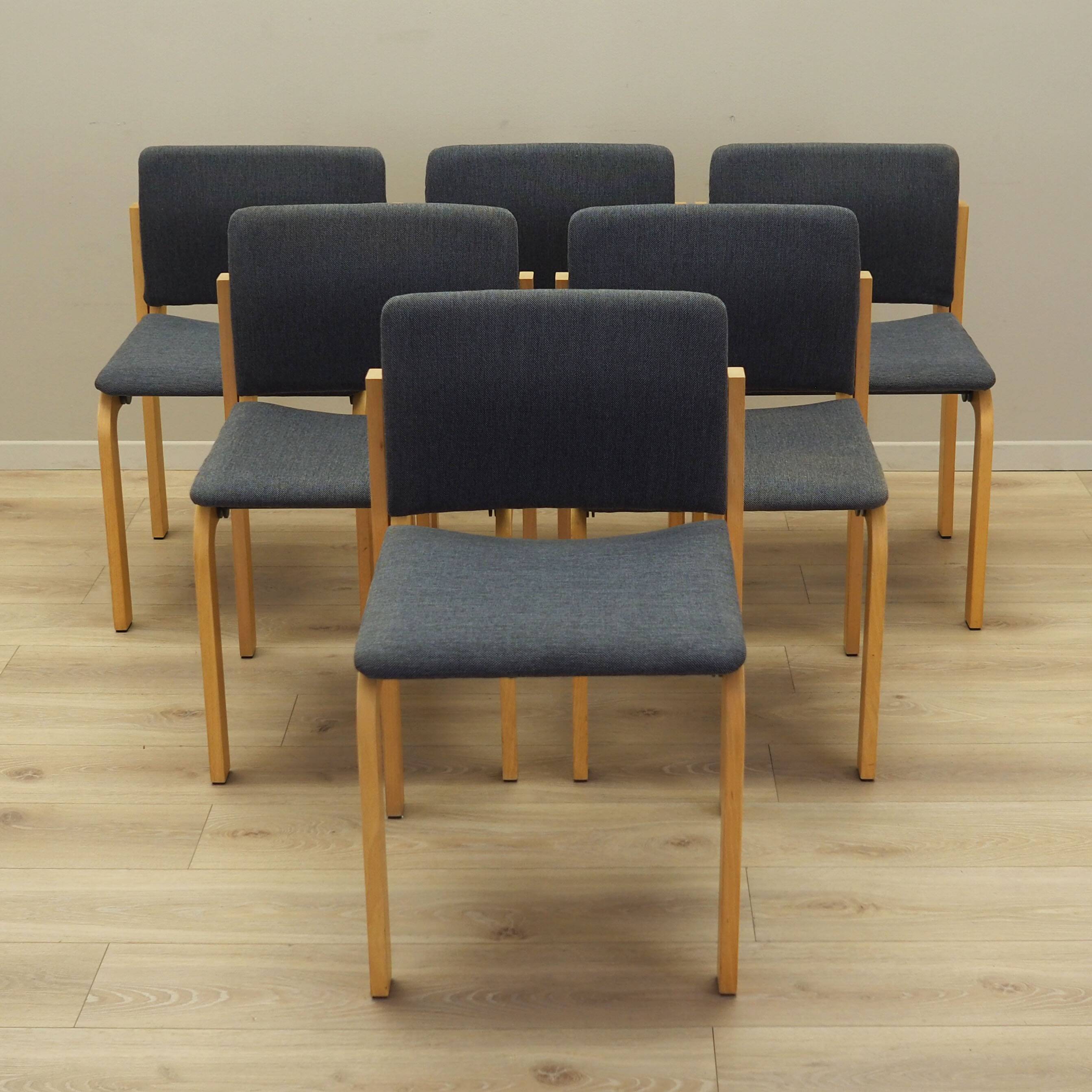 Ensemble de six chaises, design danois, années 1980, édition : Fritz Hansen