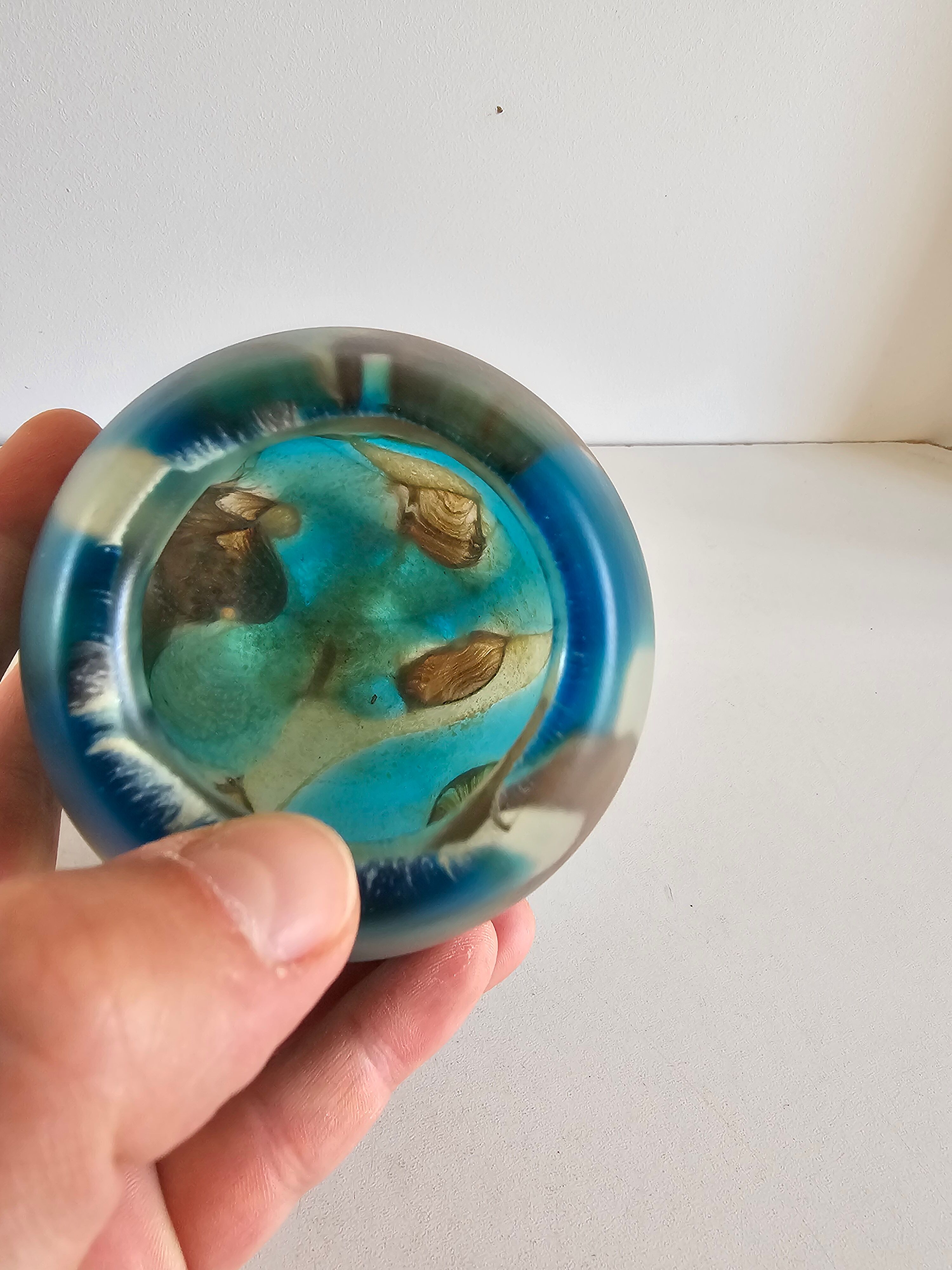 Ovoid vase in multicoloured blown glass signed Mdina - Circa 1960
