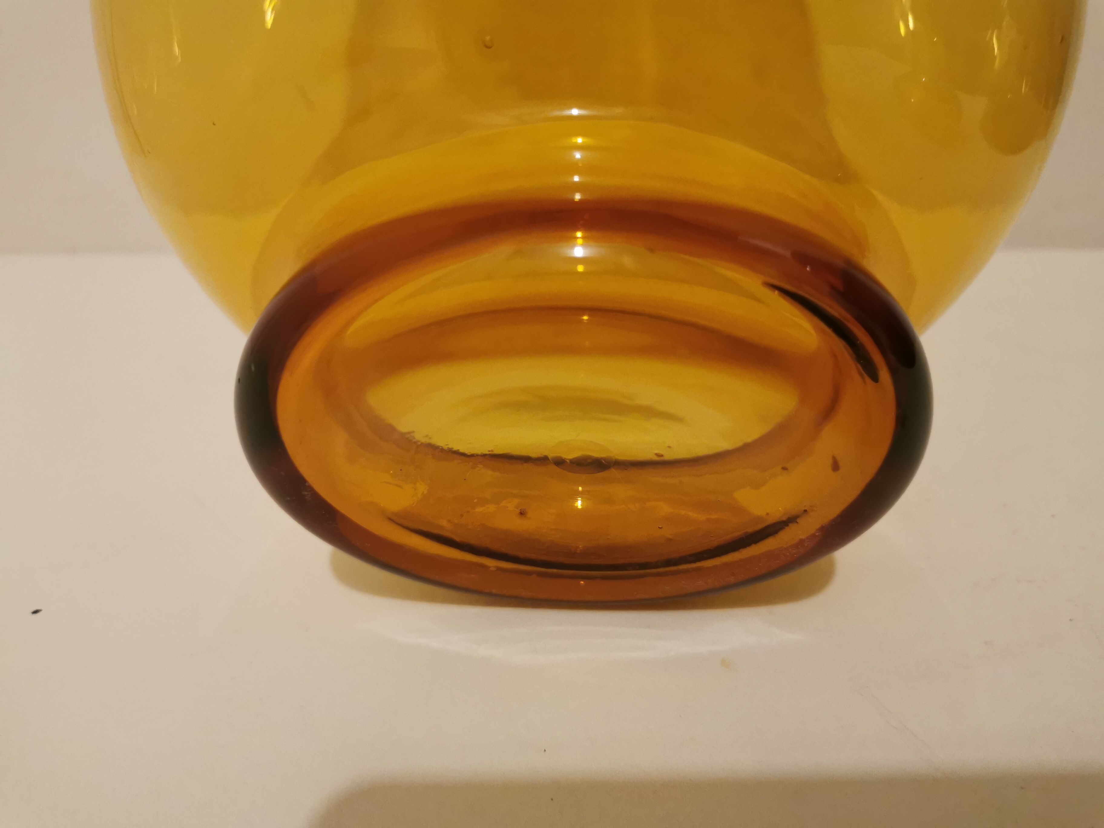 Apothecary pot, vintage XXL candy in 70s amber glass