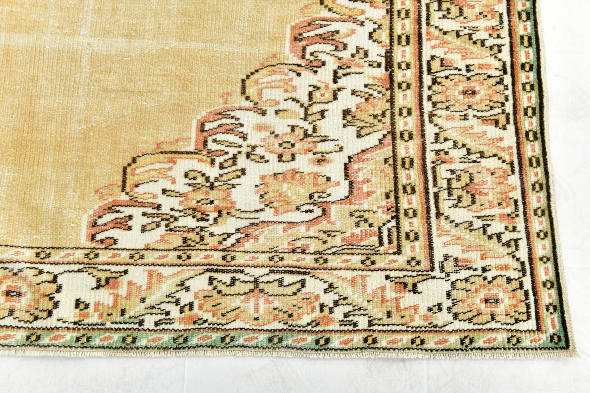 Mustard & Green Handmade Vintage Rug, 184x282Cm