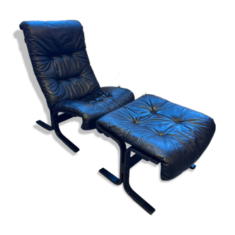 Chauffeuse et ottoman vintage “Siesta Deluxe” par Ingmar Relling