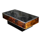 Tortoiseshell plexiglass coffee table, 1970s