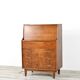 Bureau/armoire vintage en teck de style danois Jentique du milieu du sigle