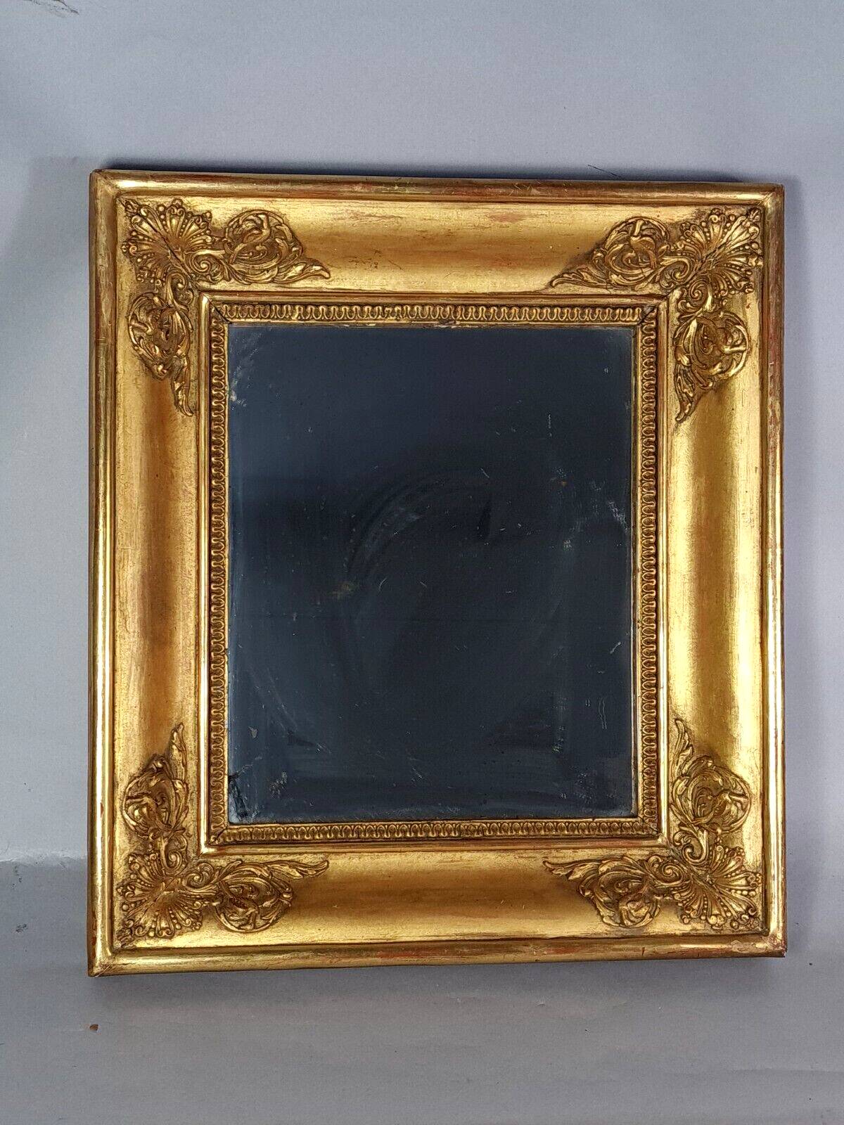 Frame and mirror circa 1830 47x41x6.5 cm gilded stucco wood SB618