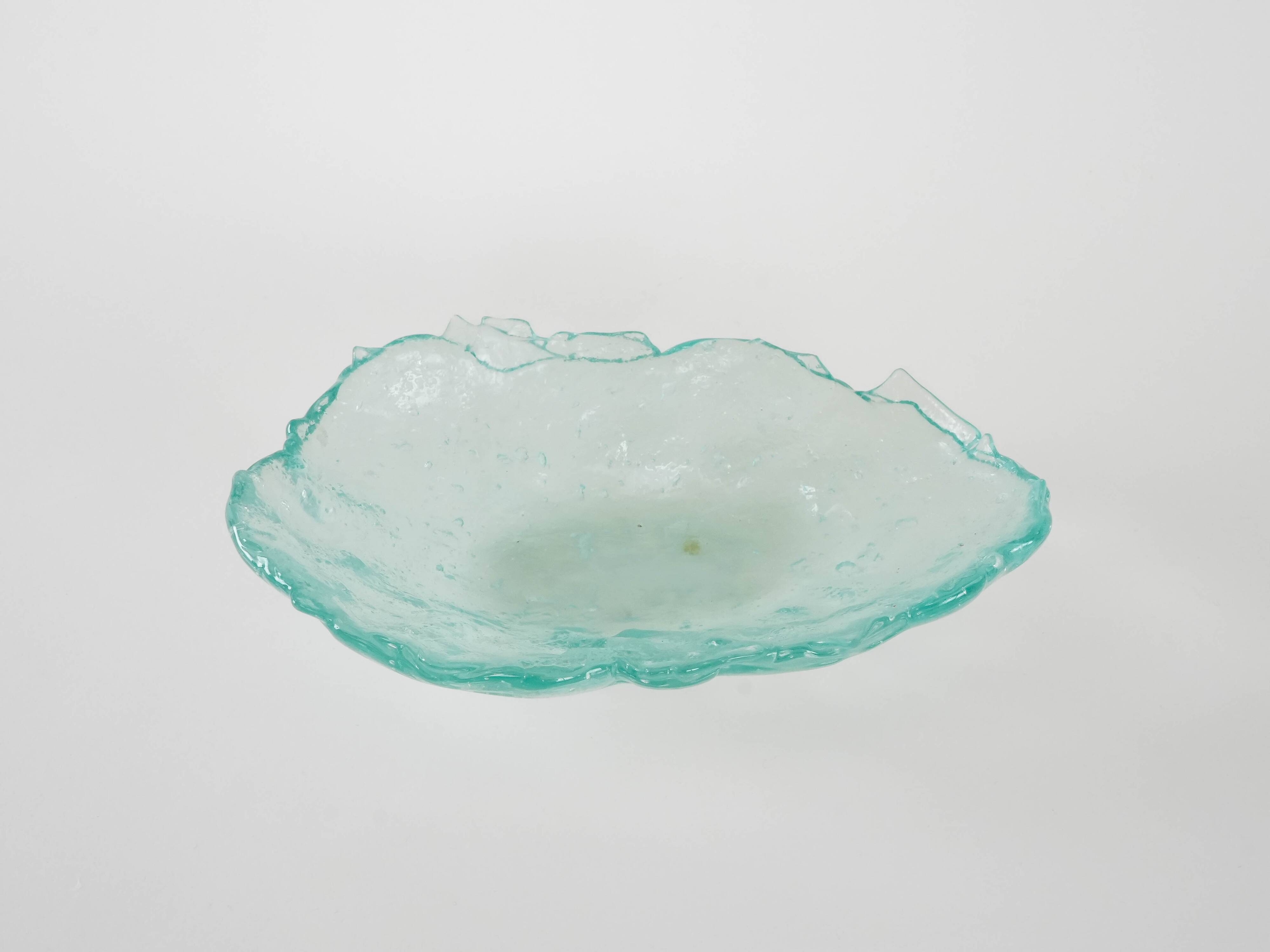 Glass platter, Danish design, 1970s, manufactured in Denmark