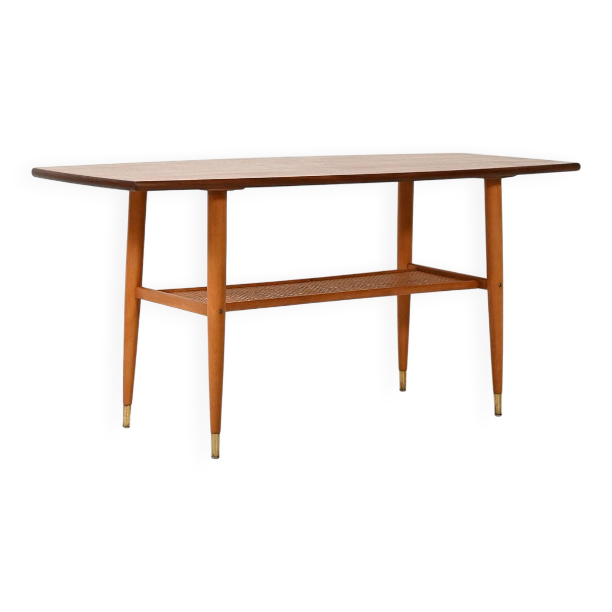 Coffee table in teak with boat shape