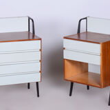 Restored MidCentury Cabinet Set, Mahogany, Revived Polish, Central Europe, 1950s