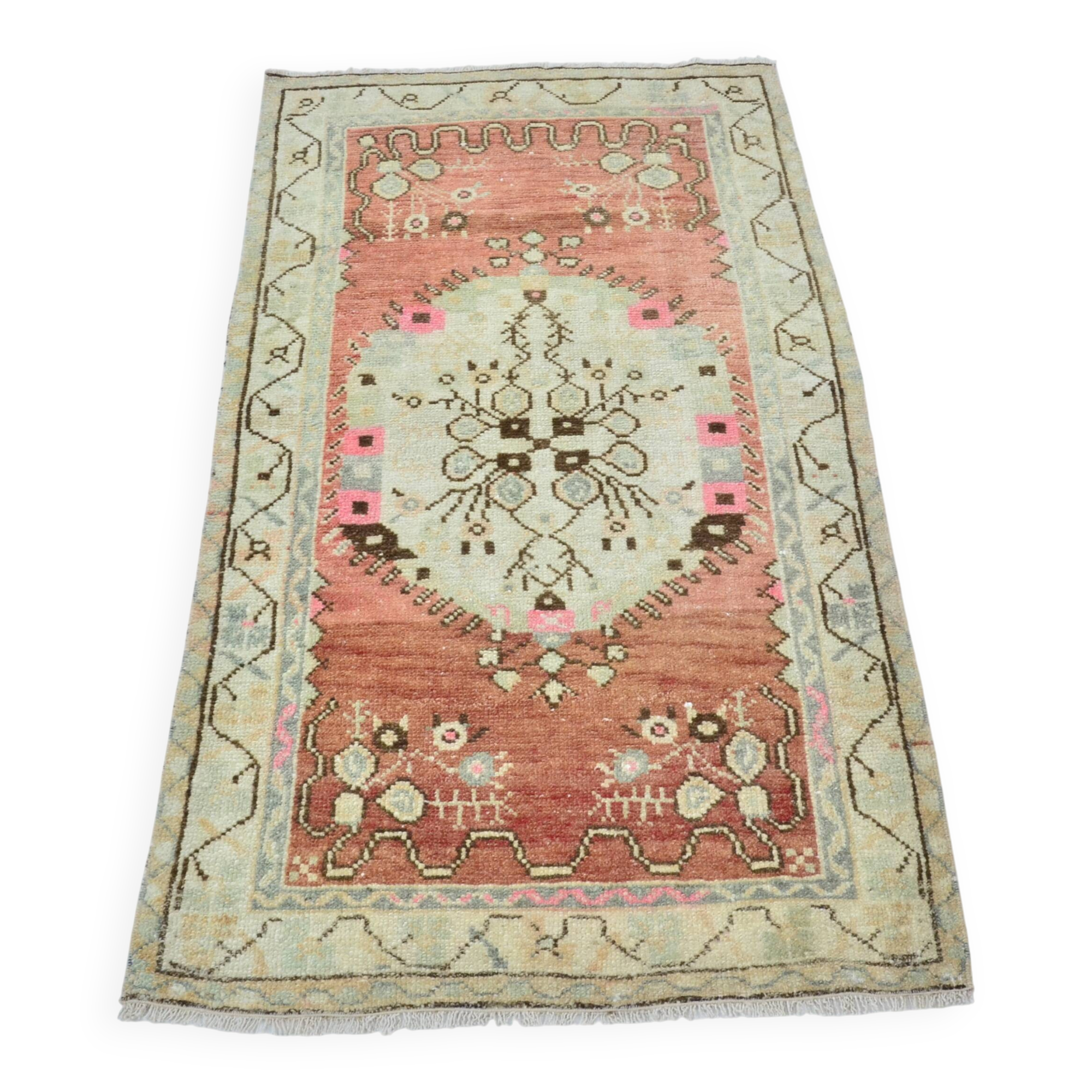 Turkish Oushak handmade rug sku 3555