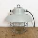 Grey Industrial Aluminium Cage Pendant Lamp with Frosted Glass, 1970s