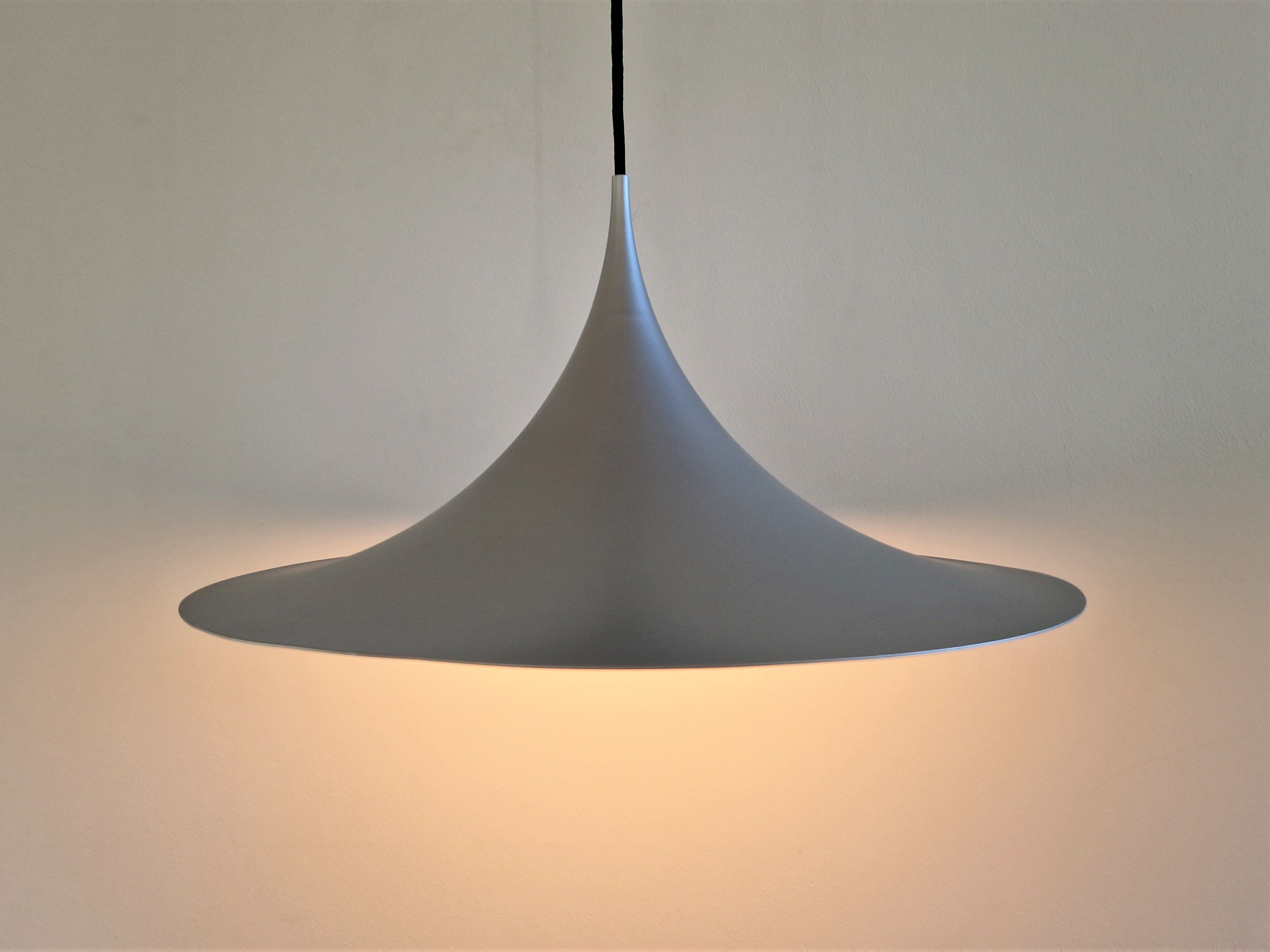 Silver colored Semi pendant lamp by Bonderup & Torsten Thorup for F&M