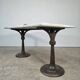 Superb cast iron and Carrara marble display table from a chocolate factory circa 1900