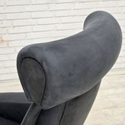 1970s, Danish design by Illum Wikkelsø, reupholstered armchair, leather.