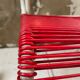 Vintage red scoubidou children's chair