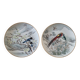 Pair of vintage Franklin Japanese hand-painted porcelain plates