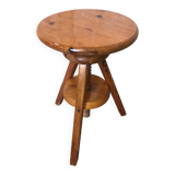 Vintage light wood tripod screw painter's stool