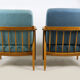 Mid-Century Scandinavian Blue & Turquoise Armchairs, 1960s, Set of 2