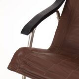 Design Leather Folding Rocking Chair by Takeshi Nii, 1950s