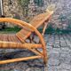 Chaise longue en rotin et osier