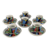 Set of 6 Metropol espresso cups by Barbara Brenner for Rosenthal, 90