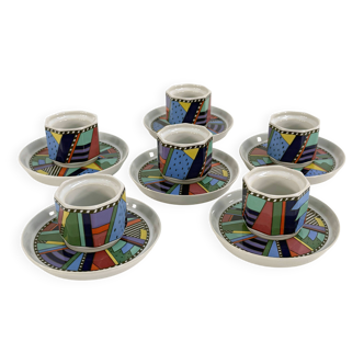 Set of 6 Metropol espresso cups by Barbara Brenner for Rosenthal, 90