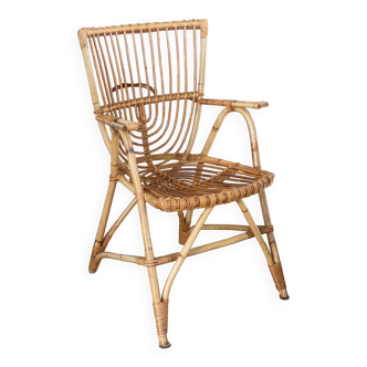 Fauteuil en rotin 1950