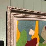 Peinture abstraite sur panneau