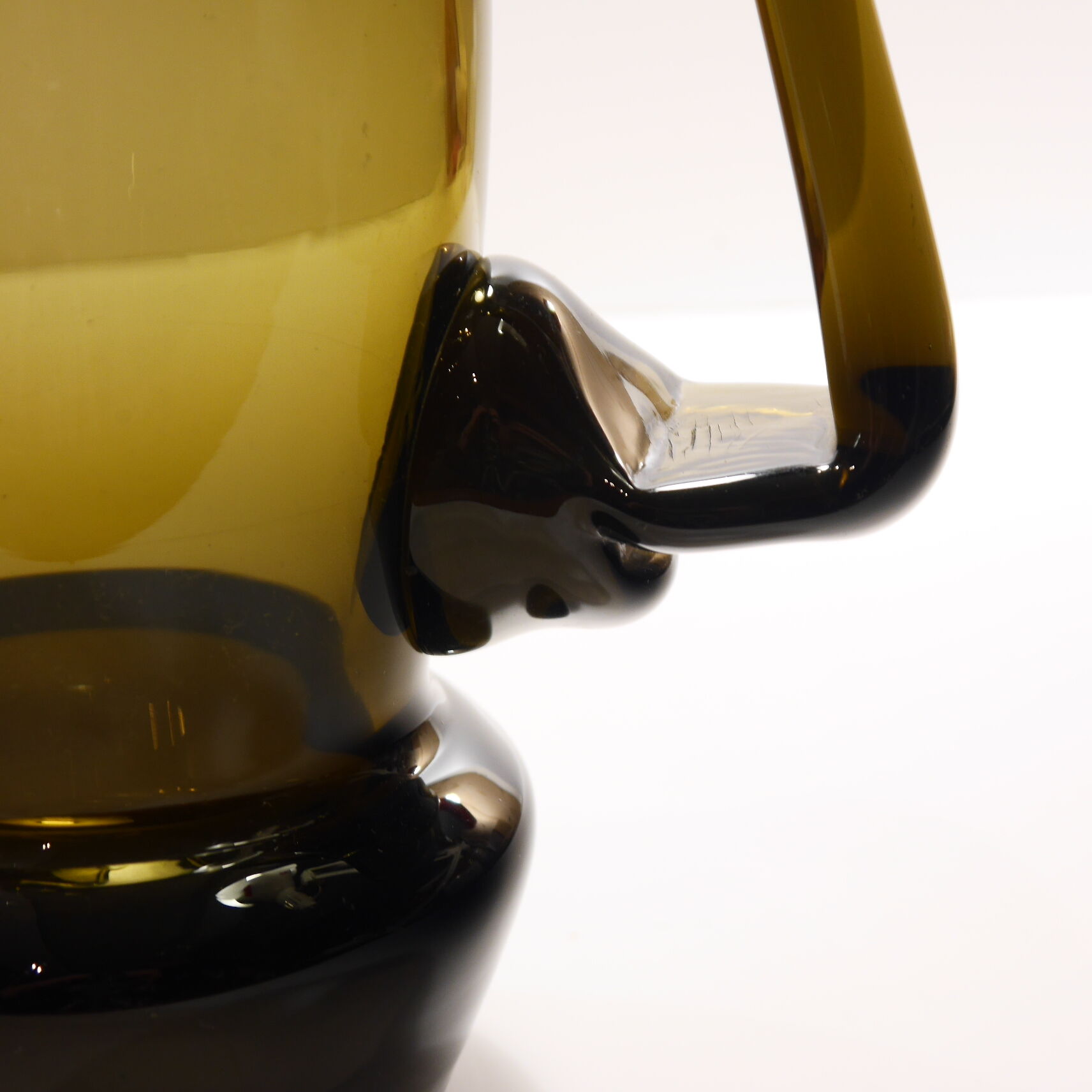 70's smoked glass pitcher