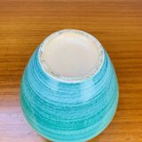 Vase céramique bleu/vert vintage