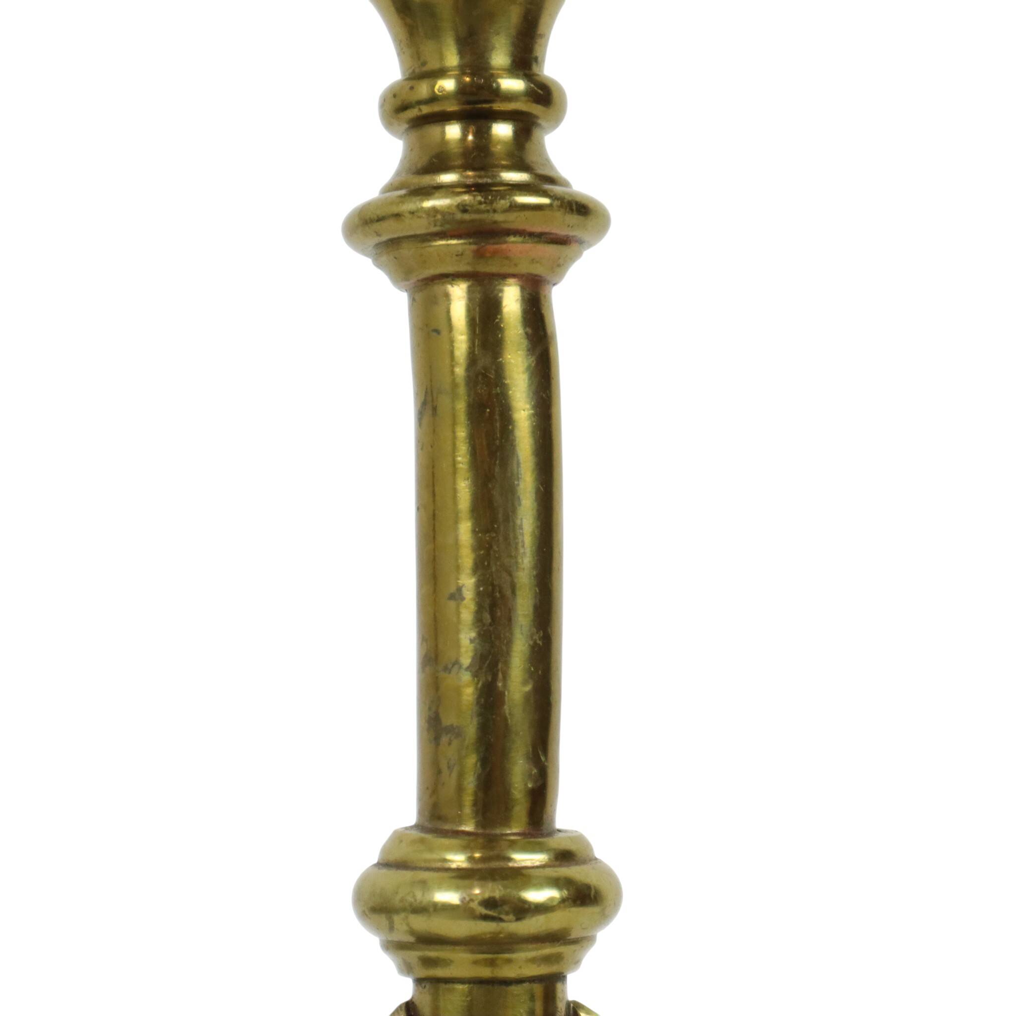 Elegant Floral Table Lamp Brass Art Nouveau Style 43cm