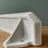 Art Deco wall shelf in white porcelain