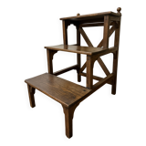 Library step ladder in oak