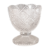 Old coquetier in molded glass portieux