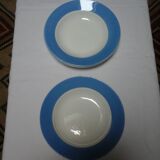 4 old soup plates