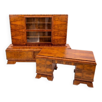 Art Deco office set from the 1930s, Poland. After renovation.