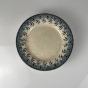 Low fruit bowl in blue iron earth, Jules Etienne, Paris, 19th century.