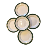 5 assiettes plates anciennes Digoin Sarreguemines