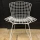 8 Vintage Harry Bertoia Wire Mesh Chairs White Lacquered Knoll