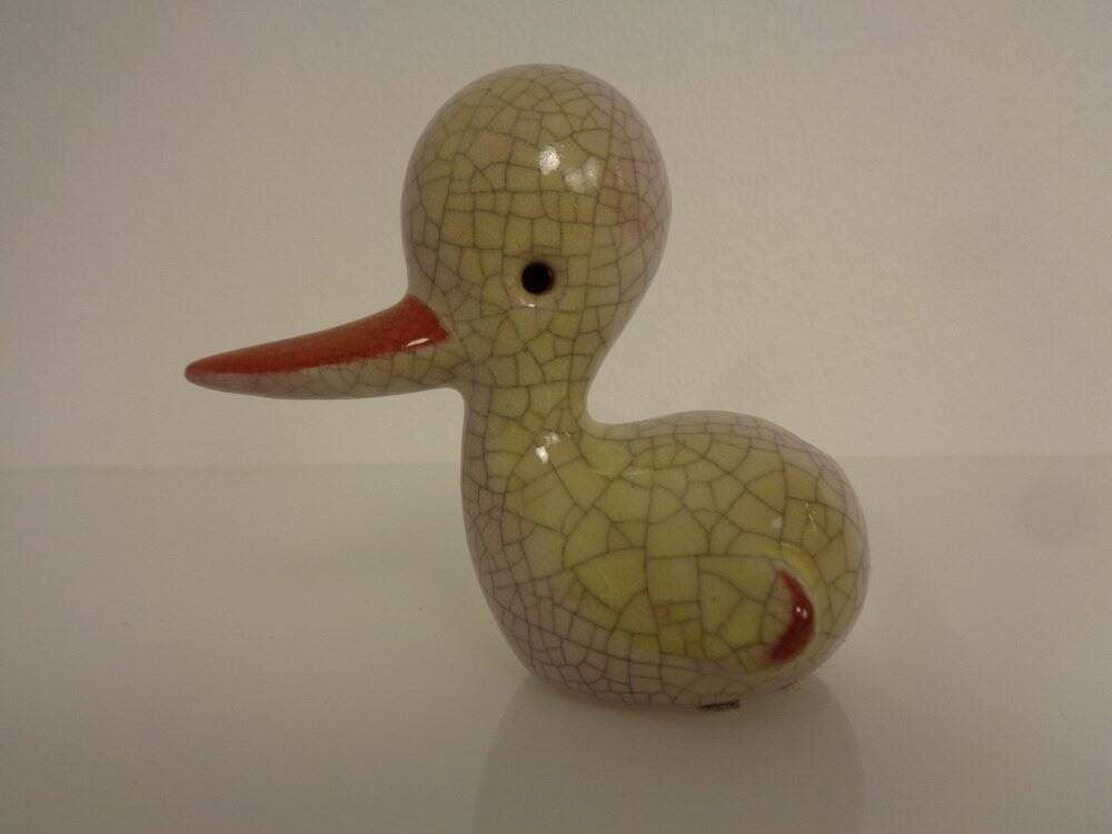 Austrian Ceramic Duck Pen Holder by Walter Bosse, 1950s