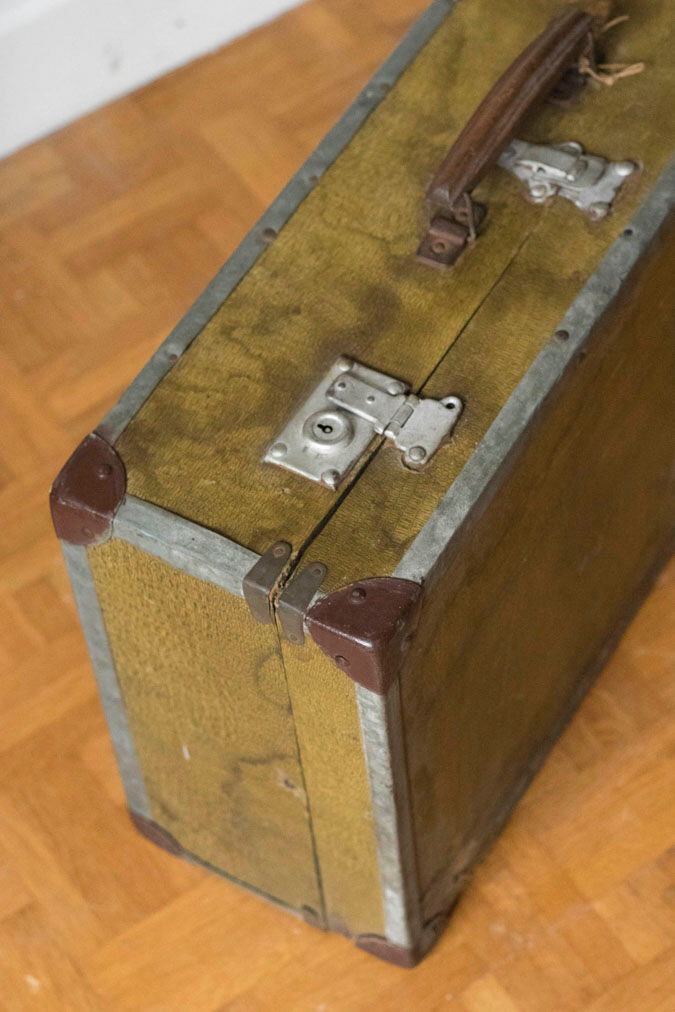 Antique suitcase - vintage travel trunk